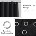 RYB HOME Extra Wide 100% Blackout Patio Door Curtain 96 inch Long, Grommet Room - Image 7