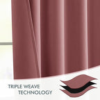 MIULEE Dusty Rose Back Tab Blackout Curtains 90 Inches Long 2 Panels Set - Image 7