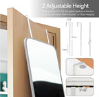 SCWF-GZ 57x20 Door Hanging Full Length Mirror, Floor or Wall Mounted Metal - Image 6
