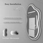 SMIROR Irregular Led Bathroom Mirror 20x 36 inch, Cloud Lighted Vanity Mirror - Image 7