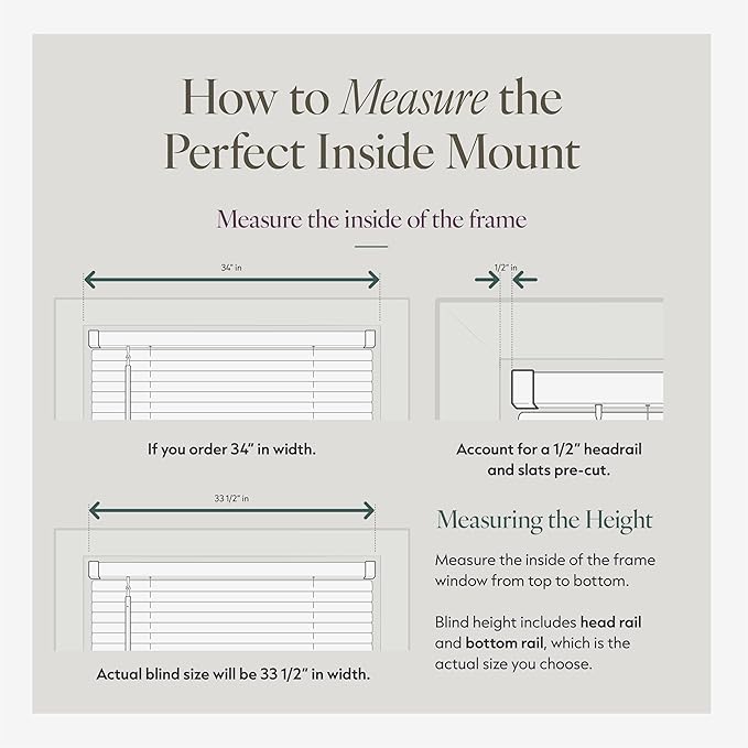 CHICOLOGY Cordless Mini Blinds for Indoor Windows, 24.75" W x 60" H, Light - Image 8