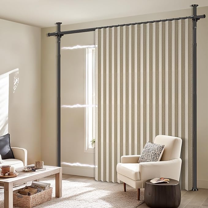 100% Blackout Room Divider Curtains Sets Beige W100 x L84 in, 1 Panel Curtain - Image 7
