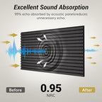 TONOR 4-Pack Acoustic Wood Veneer Wall Panels, 47.2” * 23.6” * 0.74” 3D - Image 4