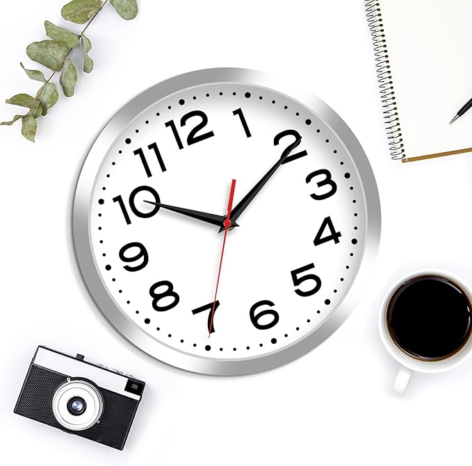 Roymnie Wall Clock Silent Non-Ticking Modern Clock Battery Operated 8 Inch - Image 7