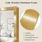 Koonmi Gold Rectangle Wall Mirror, 20x30 Inch Bathroom Mirror, Aluminum Frame - Image 4