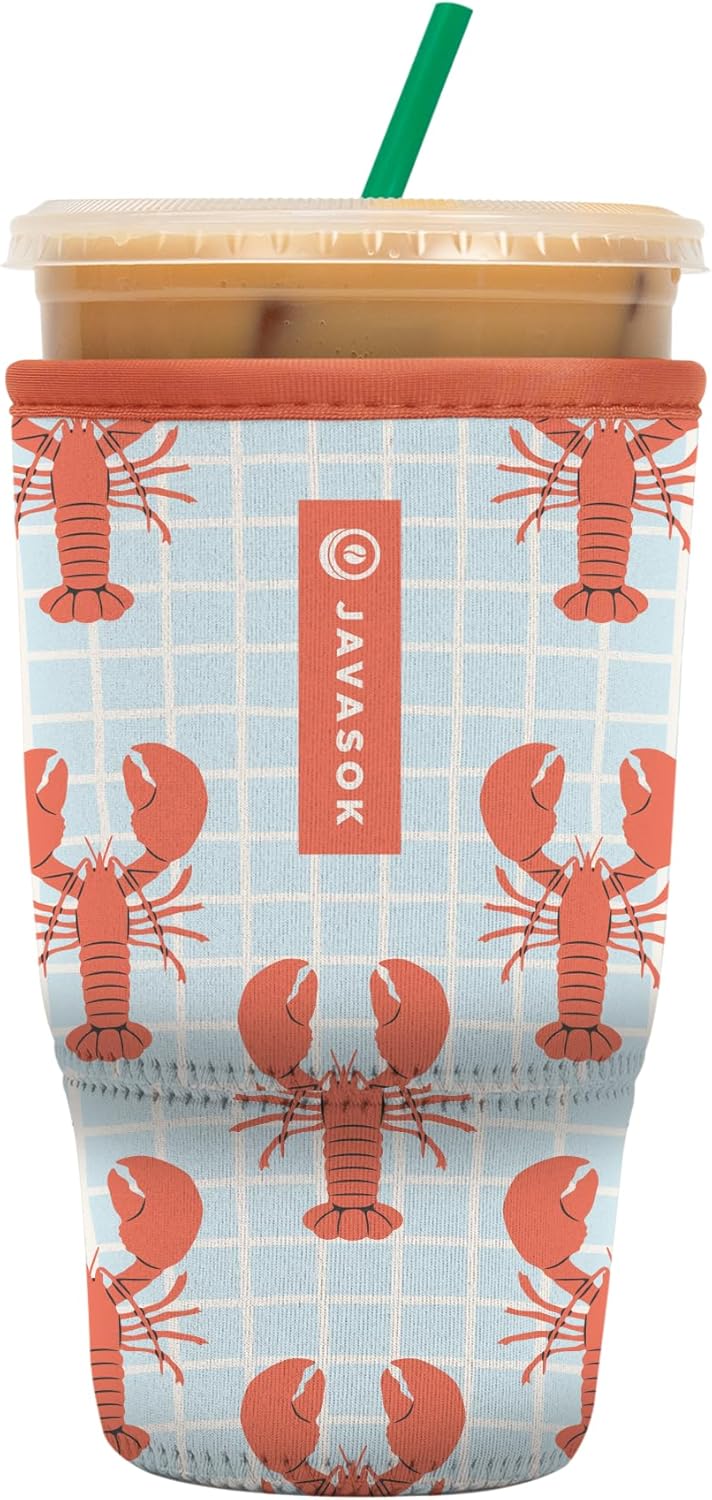 Sok It JavaSok Iced Coffee & Cold Soda Insulated Neoprene Cup Sleeve (Claw & Order, Large: 30-32oz)