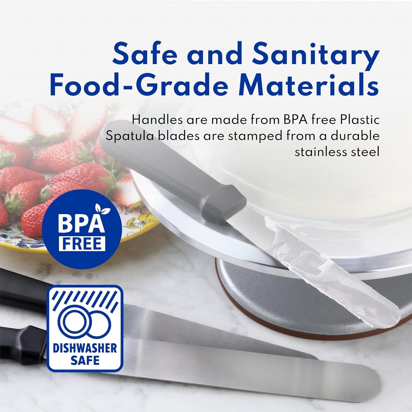 New Star Foodservice 38149 Straight Icing Spatula, 6-Inch Blade, 11-Inch Overall, Silver