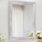 AAZZKANG Mirrors for Wall Rustic Wood Framed Hanging Mirror Decorative for by AAZZKANG