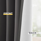 Yakamok 100% Blackout Curtain Panels 63 inches Cold and Light Blocking Drapes - Image 6