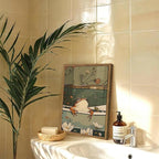 Funny Japanese Frog Bathroom Wall Art Whimsical Frog in Bathtub Wall Decor - Image 6