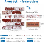 COMSTICKC 3D Faux Brick Wall Panels Peel and Stick, Not Real Brick, Small Size - Image 3
