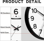 Roymnie Wall Clock 12 Inch Silent Wall Clocks Battery Operated-Modern Non - Image 6