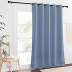 NICETOWN Blackout Stone Blue Curtain 102 inches Length, Grommet Thermal - Image 2