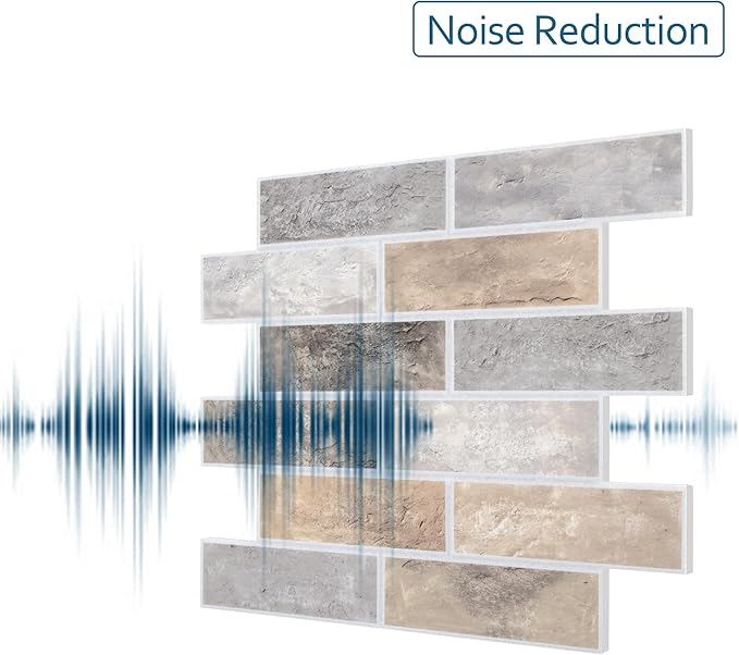 16-Pack 3D Faux Brick Acoustic Wall Panels, 11.8" x 11.8" PET Soundproof & - Image 4