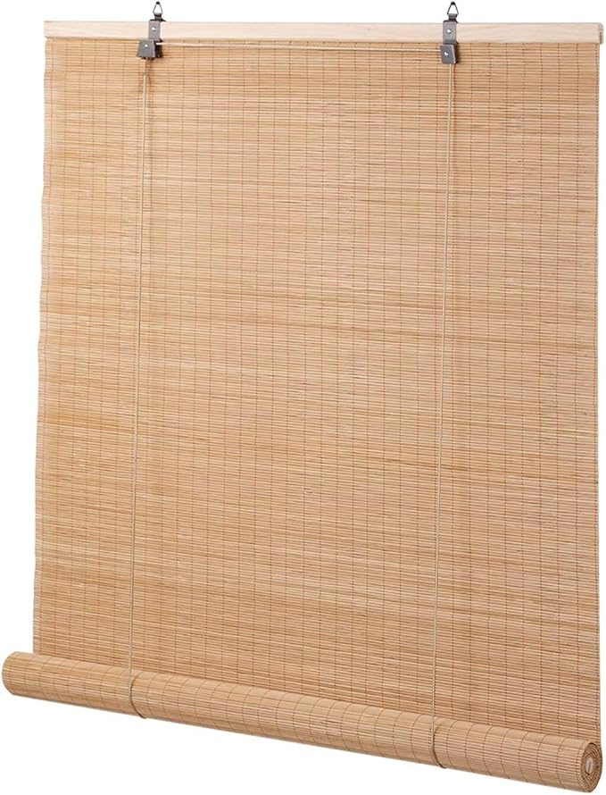 Bamboo Blinds for Interior Windows, Custom Roller Shades for Indoor Window and by BAYUE