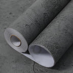 Dark Gray Concrete Wallpaper 15.7in x 80in, Wall Paper Peel and Stick by WAPANE