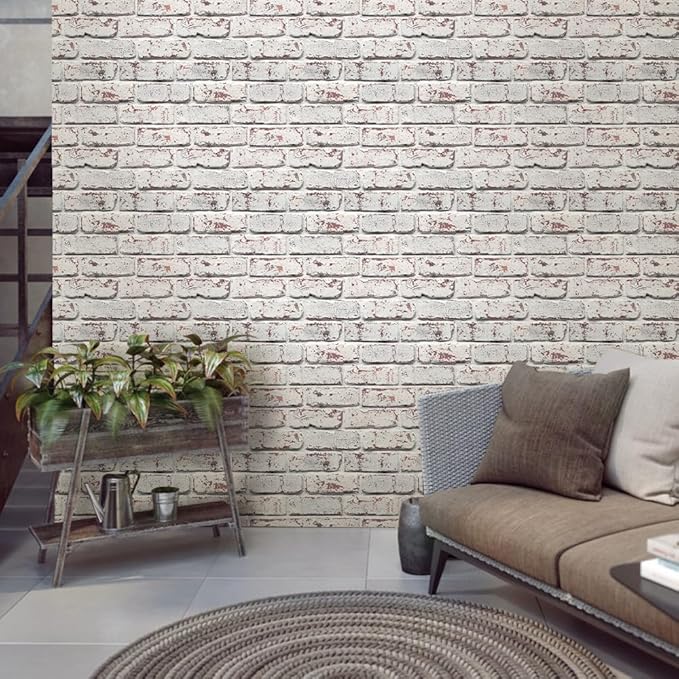 COMSTICKC 3D Faux Brick Wall Panel Peel and Stick, Ultra-Light Thin PVC Brick - Image 6