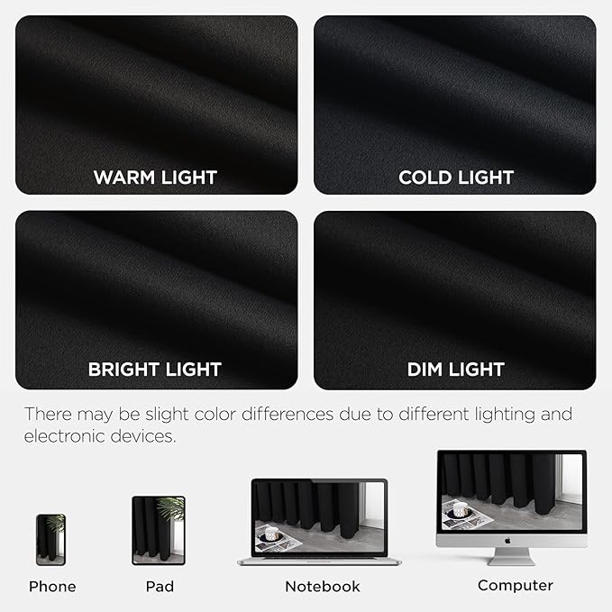 Joydeco Blackout Door Curtain for Doorway Privacy 84 Inches Long, Grommet - Image 8