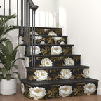 Laatse Peony Floral Wallpaper Peel and Stick Gold Leaf Contact Paper Modern - Image 7