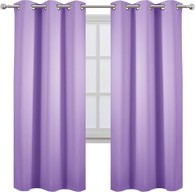 LEMOMO Lavender Thermal Blackout Curtains/42 x 72 Inch/Set of 2 Panels Room - Image 2