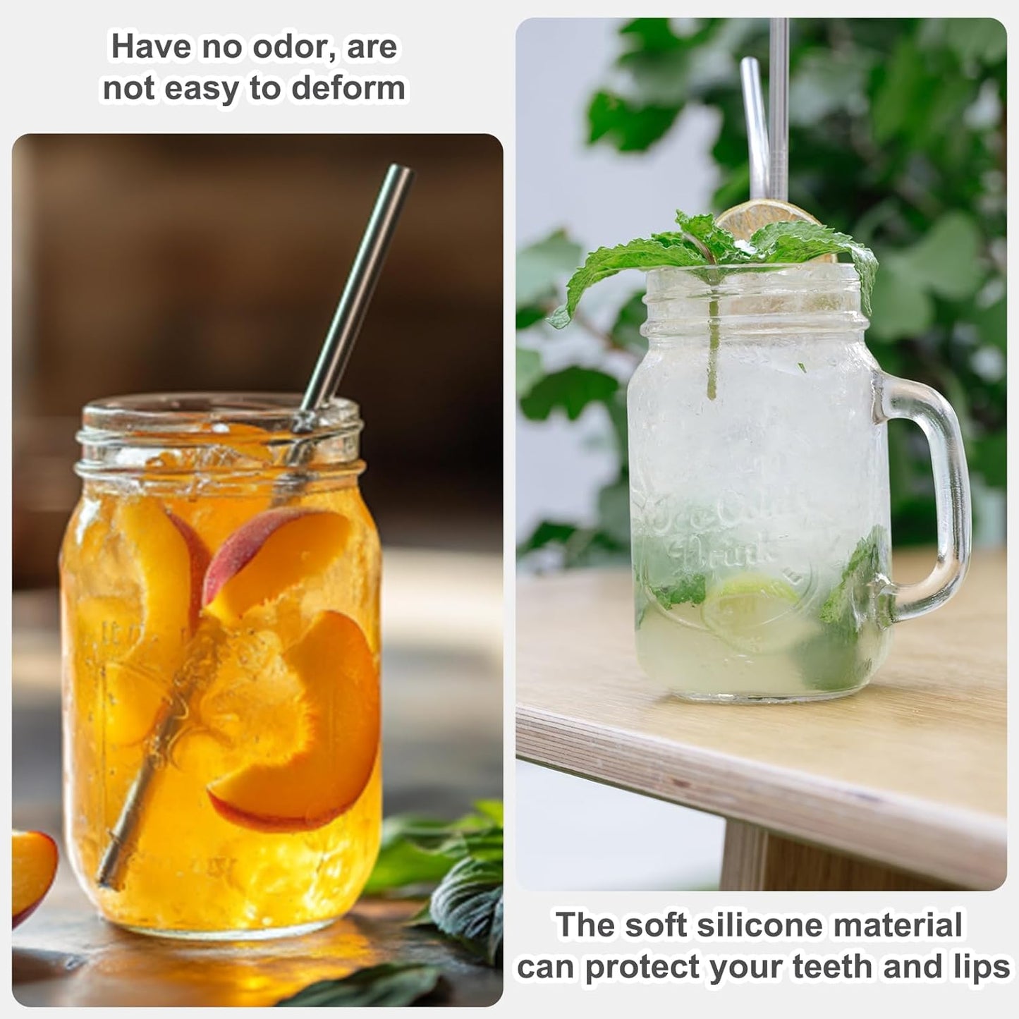 uxcell 20Pcs Silicone Straw Tips, Metal Straw Covers, Soft Reusable Straws Tips Fit for 8mm/0.31" OD Stainless Steel Straws (Yellow)