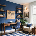 Yancorp 16"x394" Matte Gray Blue Peel and Stick Wallpaper Removable Contact - Image 5