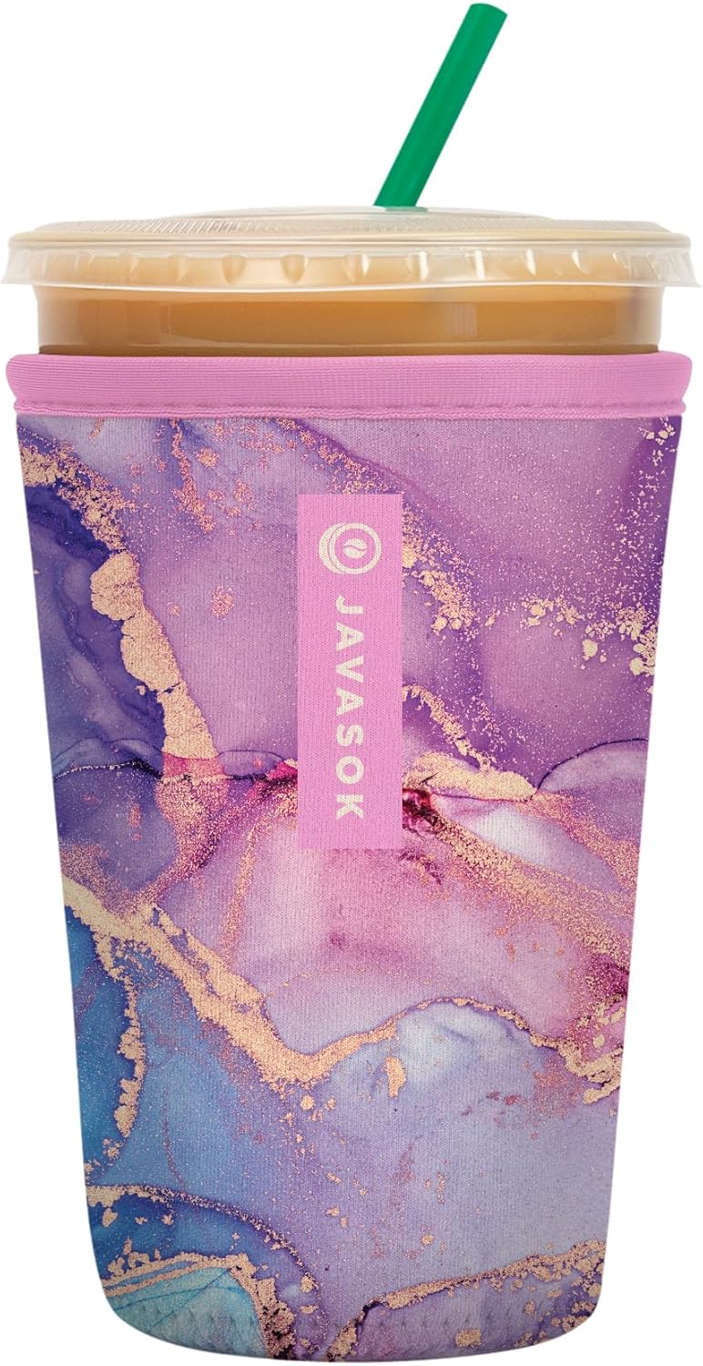 Sok It JavaSok Iced Coffee & Cold Soda Insulated Neoprene Cup Sleeve (Aurora Era, Medium: 22-28oz)