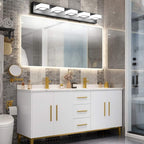 Ralbay Modern Black Bathroom Lighting Fixtures 5 Lights Adjustable Acrylic - Image 3