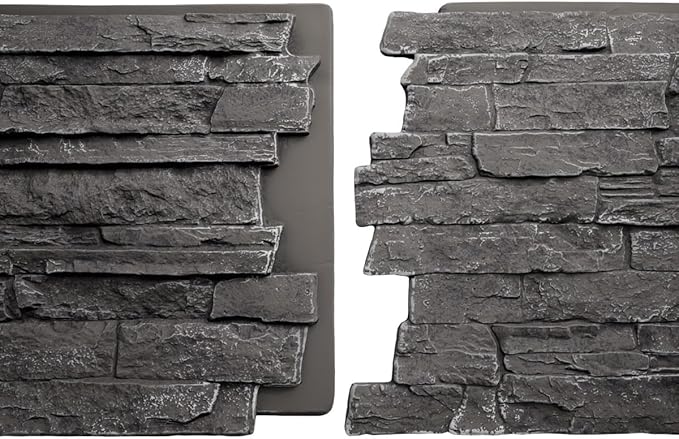 EverStone Acadia Ledge Faux Stone Panel, Graphite Color - Image 10