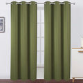 LEMOMO Olive Green Thermal Blackout Curtains/42 x 84 Inch/Set of 2 Panels Room by Lemomo