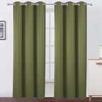 LEMOMO Olive Green Thermal Blackout Curtains/42 x 84 Inch/Set of 2 Panels Room by Lemomo