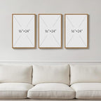 3 Piece Framed Abstract Boho Canvas Wall Art - Image 9