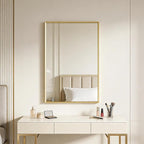 BOMINICA Brushed Gold Bathroom Mirror - Image 3