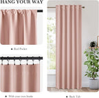 RYB HOME 100% Blackout Basement Curtains 36 inches Long, Heat & UV Blocking - Image 3