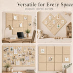 Large Cork Boards for Walls – 48" x 36" Self Adhesive Felt Wall Tiles - Image 5