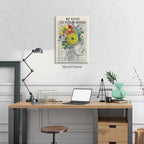 Be Kind To Your Mind Quote Poster Prints Mental Health Canvas Wall Art 16x24 - Image 3