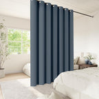ChrisDowa Room Divider Curtain 120 Inches Long, Wide Blackout Sliding Door - Image 2