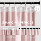 MIULEE Baby Pink Back Tab Blackout Curtains 102 Inch Long 2 Panels Set - Image 3