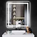 36"x32" LED Bathroom Mirror by INFINIGLASS