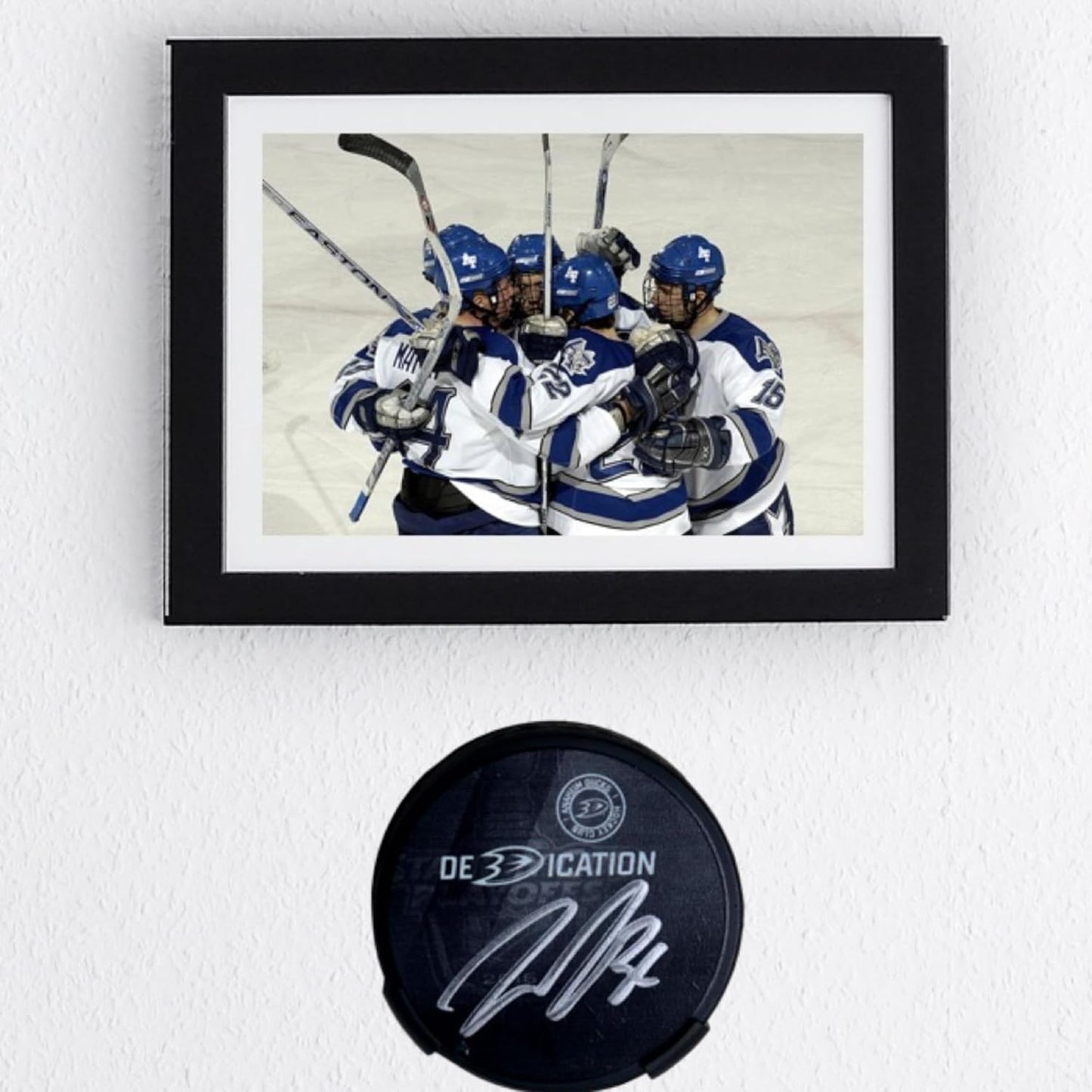 Hockey Puck Display Case Wall Mount | Player Gifts | Ice Hockey Wall Decor | Holder for all Pucks | Bedroom Sports Decorations | Display Your Game Winning Trophy (1)