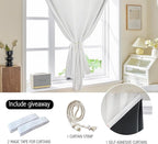AJAZZ 100% Blackout Stick Curtain Portable Blackout Curtains Adhesive Curtains - Image 3