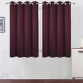 LEMOMO Blackout Curtains 52 x 45 inch/Burgundy Red Curtains Set of 2 by Lemomo