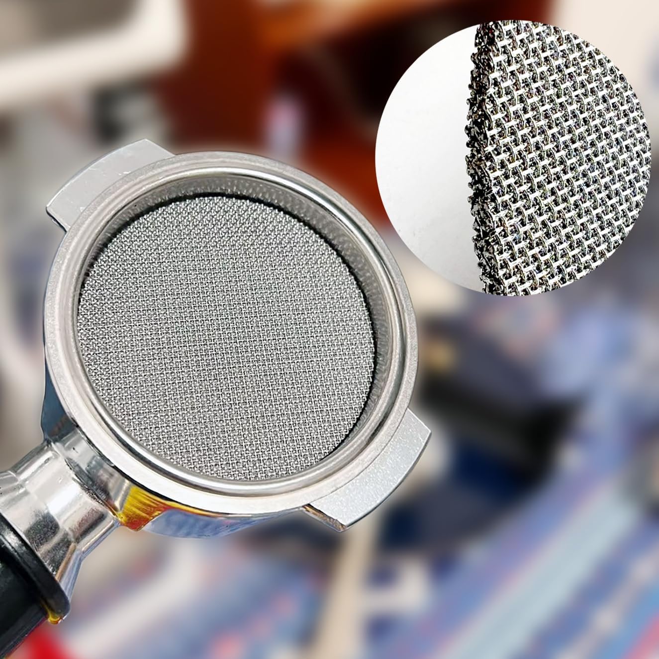 2 Pack 51mm Espresso Puck Screen, Reusable Coffee Filter Screen for Portafilter Filter Basket, 1.7mm Thickness 150μm 316 Stainless Steel, Compatible with Espresso Machine