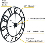 CLXEAST 30 Inch Wall Clocks for Living Room Decor, Oversized Large Black Metal - Image 2