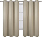 LEMOMO Beige Thermal Blackout Curtains/42 x 63 Inch/Set of 2 Panels Room - Image 2