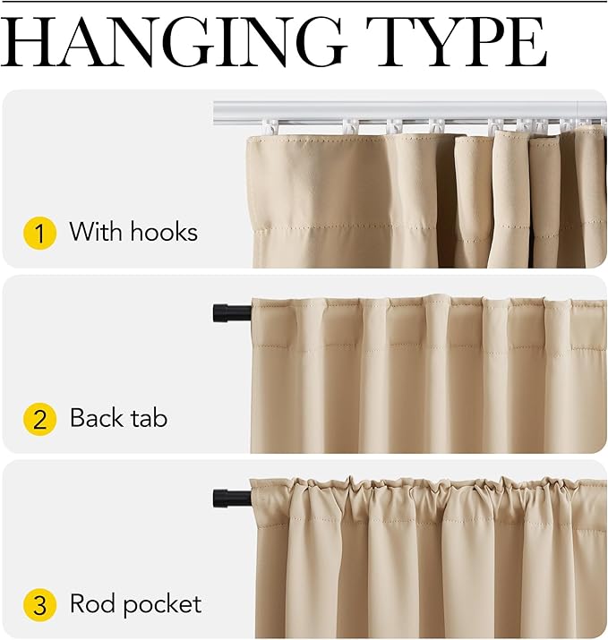 NICETOWN Doorway Curtain & Track Set, Privacy Room Darkning French Door Curtain - Image 3