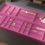 VEELIKE Magenta Pink Velvet Wallpaper Peel and Stick Self Adhesive Soft Fabric - Image 2