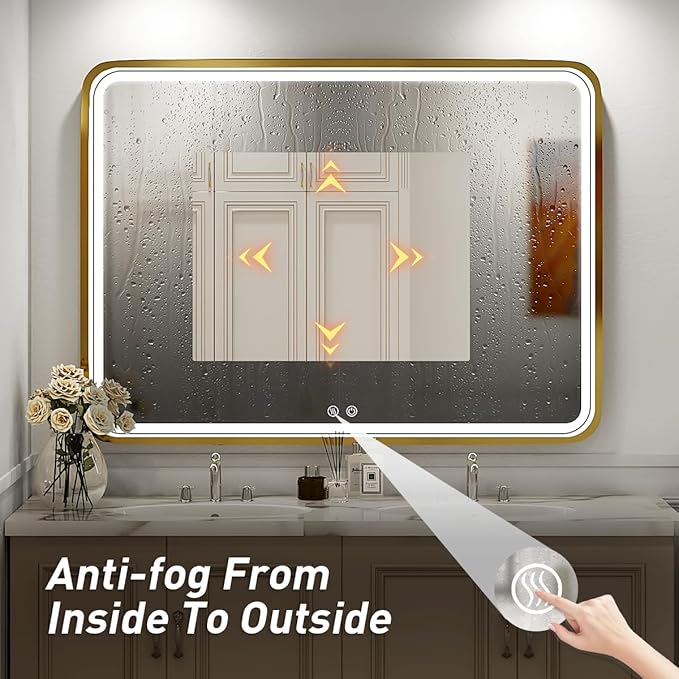 40x30 Inch LED Bathroom Mirror - Image 5