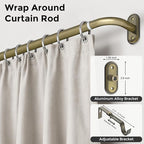 Curtain Rods 36-88 Inch, Antique Bronze Wrap Around Blackout Curtain Rods - Image 2