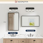 Keonjinn 40 x 24 Inch Black Bathroom Mirrors - Image 5